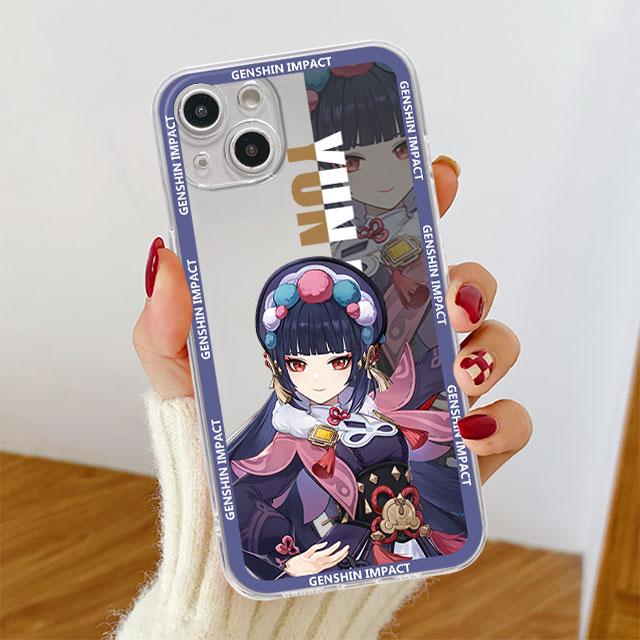Genshin Impact Klare Hülle für Apple iPhone 11 14 13 12 Pro 7 8 Plus XR X XS Max 6 6S 14Pro Silikon Handyhülle