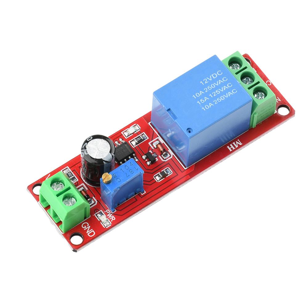 DC 12V NE555 Timer Switch Adjustable Disconnect Module Time Delayed Conduction Relay Module Delayed Disconnection 0~10S