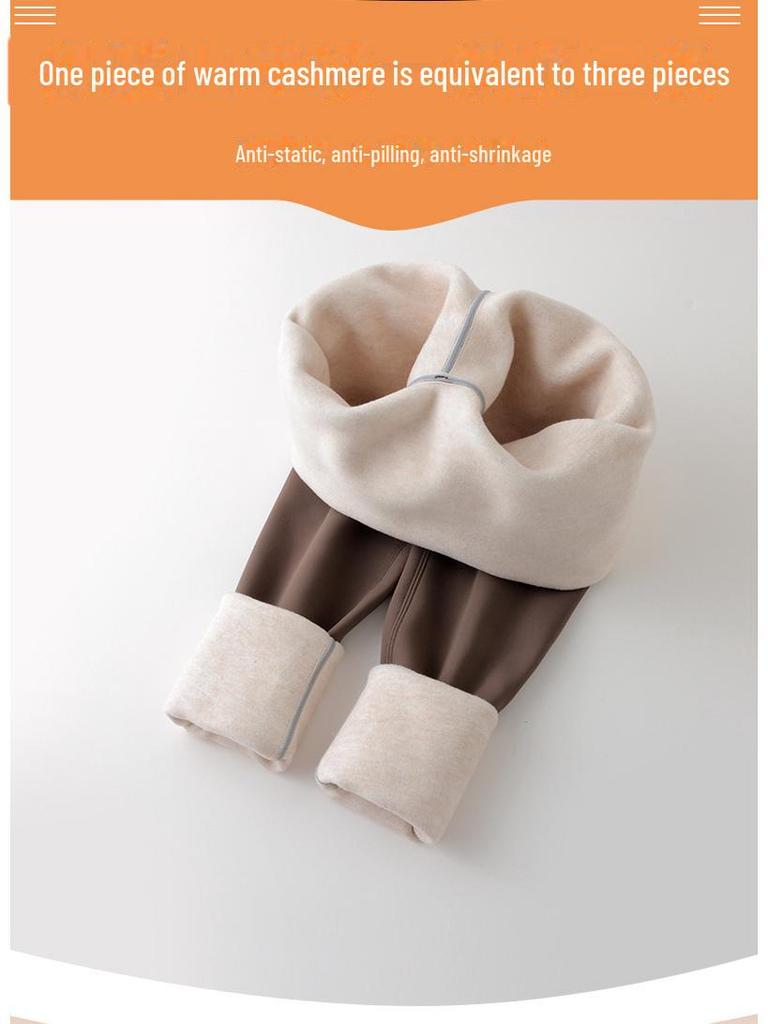 Women's Slim Fit Cashmere-Blend Fleece Leggings for Autumn/Winter