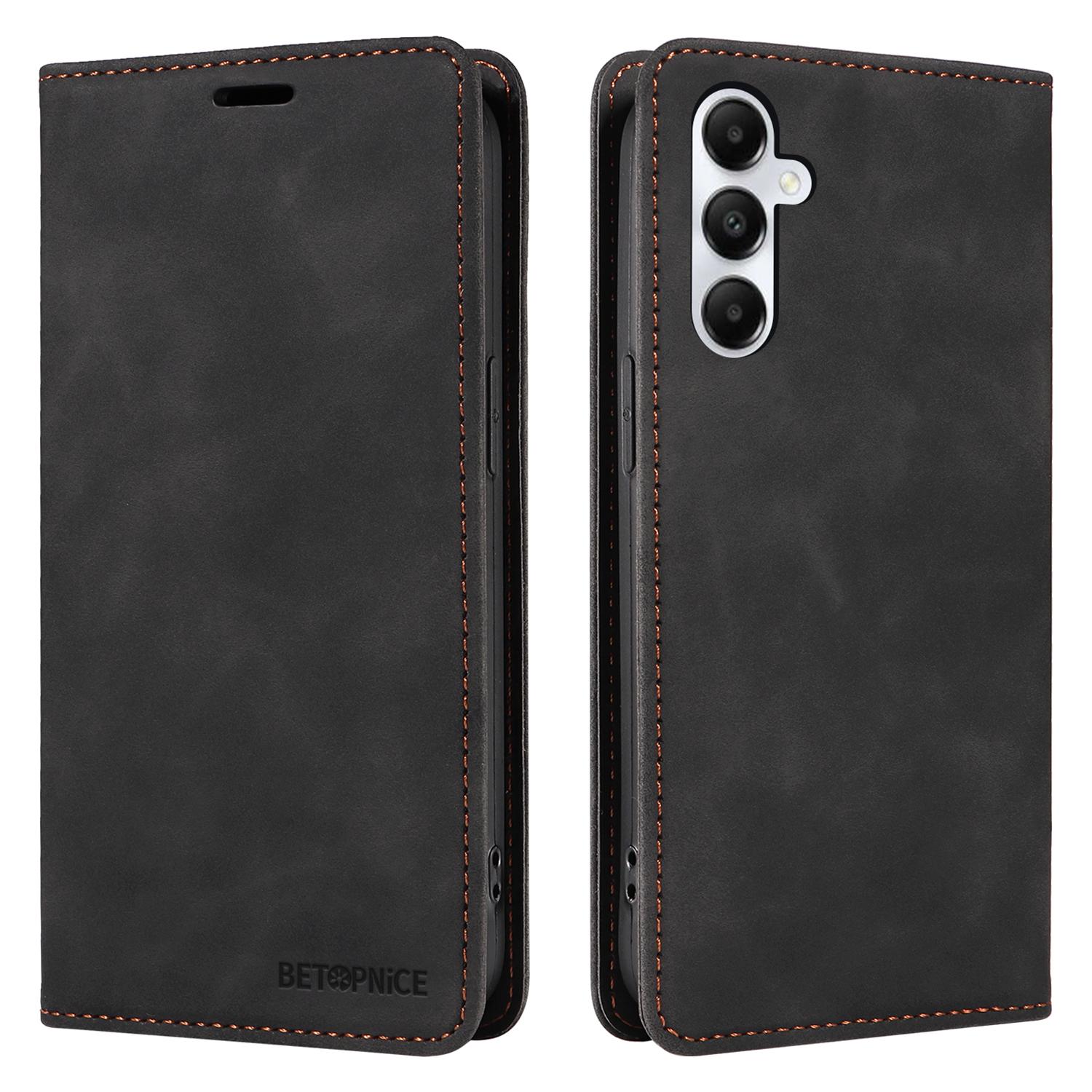 

BETOPNICE 003 For Samsung Galaxy A05s 4G Cover Flip Stand Wallet Leather Phone Case Black