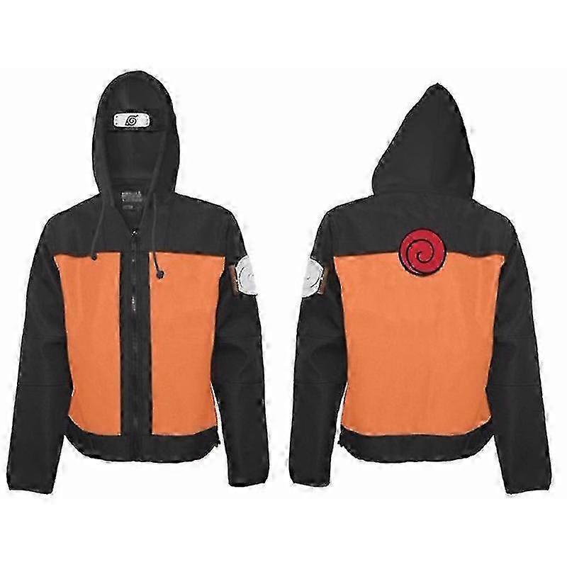 Mikina s kapucí na zip Naruto Shippuden s kapsami Kostým Naruto Anime pro muže Děti Chlapce