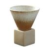 Conical Coffee Cup Japanese Style Retro Ceramic Coffee Cup Rough Pottery Tea Cup Latte Cup for Home Office