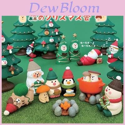 Resin Christmas Fairy Tale Figures With Mushroom Forest Decor For Holiday Collectors