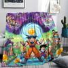 Dragon Ball Goku Warm Flannel Blanket Comfortable Print Pattern for Home Indoor Picnic Travel.-TING