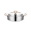 Yingbai 26cm Zesílený kovaný nerezový hot pot 304