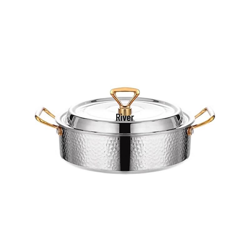 Yingbai 26cm Zesílený kovaný nerezový hot pot 304