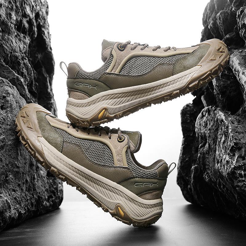 Casual Outdoor Mountaineering Sports Shoes Men's Summer Breathable Anti-collision Non-slip Off-road Shock-absorbing Running Shoes Hiking Shoes