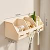 1Pcs Moisture Resistant Suction Cup Kitchen Shelf Adjustable Divider 3 Hooks For Storage Of Spices, Garlic, Onions