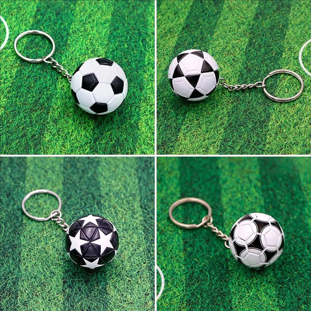 European Styles Football Sturdy Imitation Leather Keychain Souvenir Pendant Decoration for Fan and Collectors Wear
