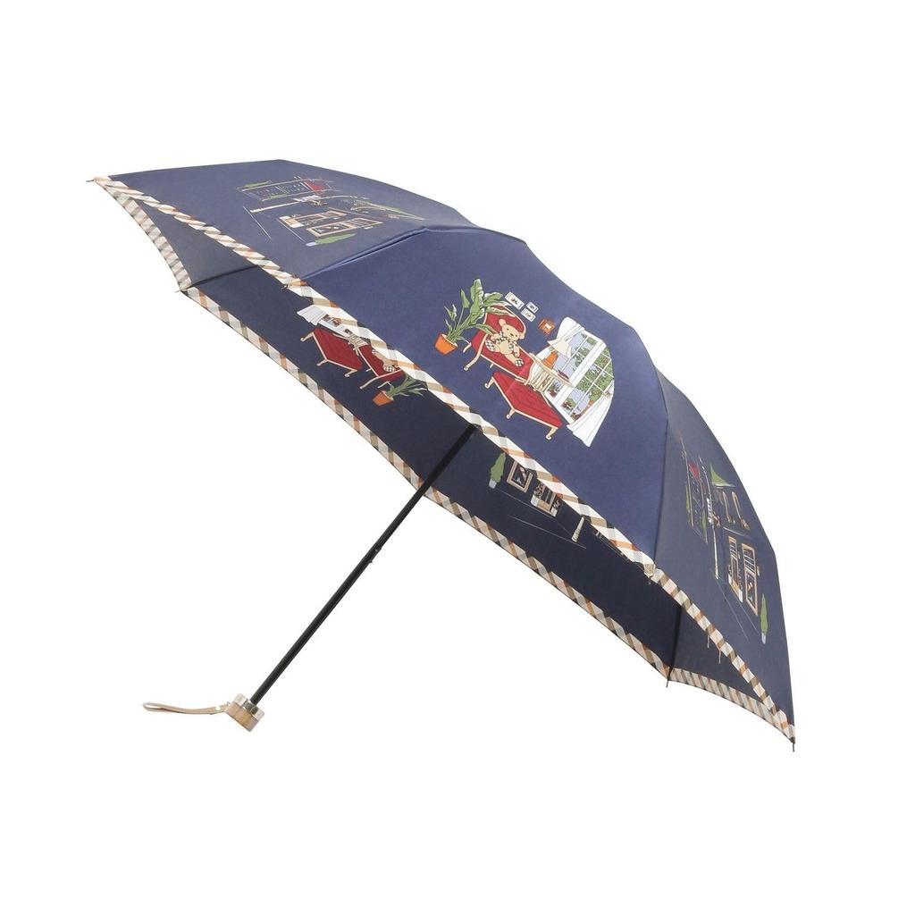 Moonbat Rain Folding Satin Blue [Dachshund] Umbrella, Umbrella, Women's, Brand, Durable, Commuting, School, Bear, Print, 21-125-11275-02,