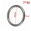 7 Pcs Silver O Ring Rustproof Solid Round Buckle Durable Stainless Steel O Ring  Diving Accessory