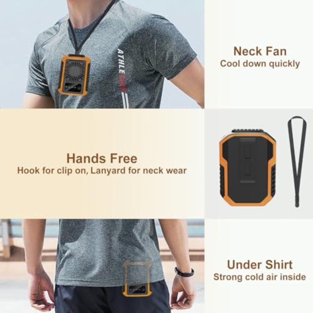 Adjustable Speed Neck Hanging Fan Handheld Portable Waist Fan  Outdoor Work