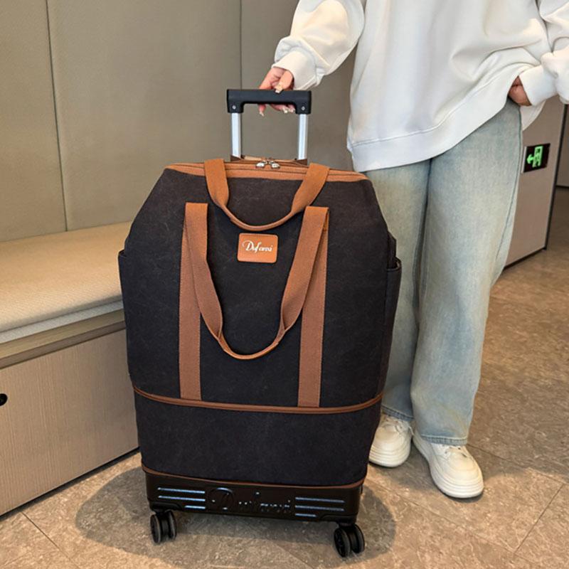 New Trolley Bag Detachable Universal Wheel Luggage Folding Storage Boarding Bag Expandable Suitcase Check-in Bag