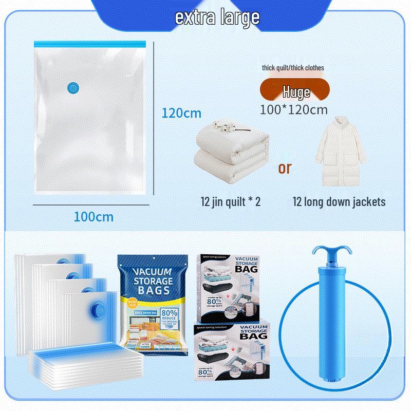 Large Capacity Vacuum Storage Bags for Clothes and Quilts - Dustproof & Moistureproof
