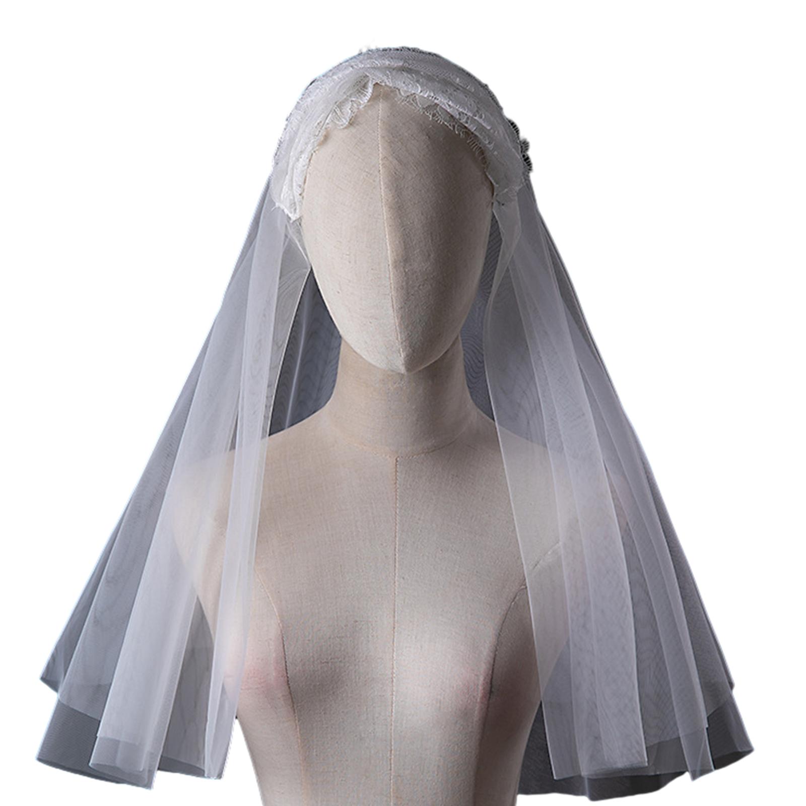 

Элегантная кружевная мантилья в испанском стиле для католической церкви, винтажная латинская месса, головной убор, шарф, короткая свадебная фата белый