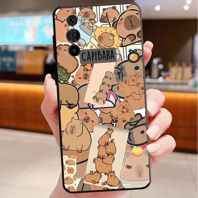 Love Capybara  Phone Case For Motorola Edge 60 50 40 Pro 60 50 40 30 Ultra Neo Fusion Moto G Play G Stylus G Carcasas
