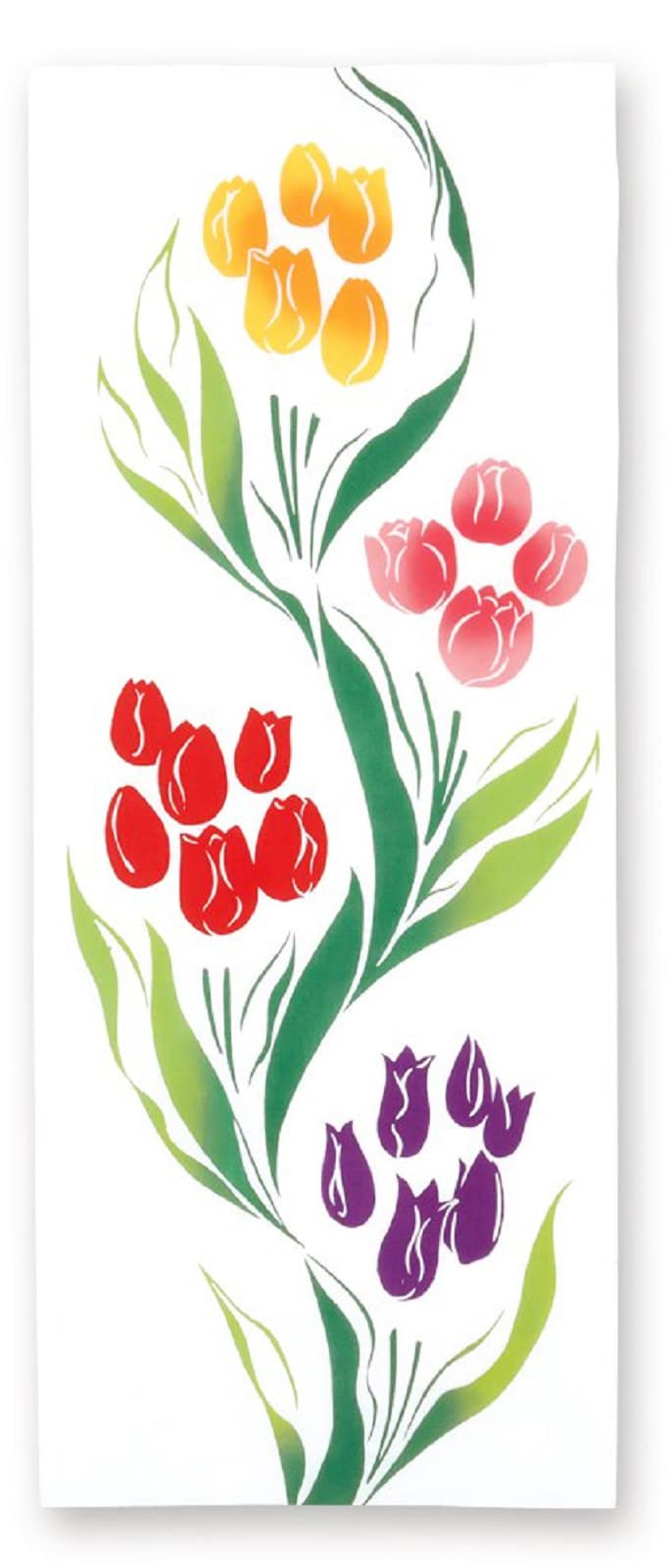 

Miyamoto Kenema Tenugui Hand Dyed with Tulip 35 x 50182 Towel, Lines, White, Approx. 90cm,