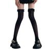 Japanese Velvet Knee Socks Spring and Summer Thin Lace Hold-Ups Pure Desire Wind Long Tube GirlJKUniform Lace Butterfly