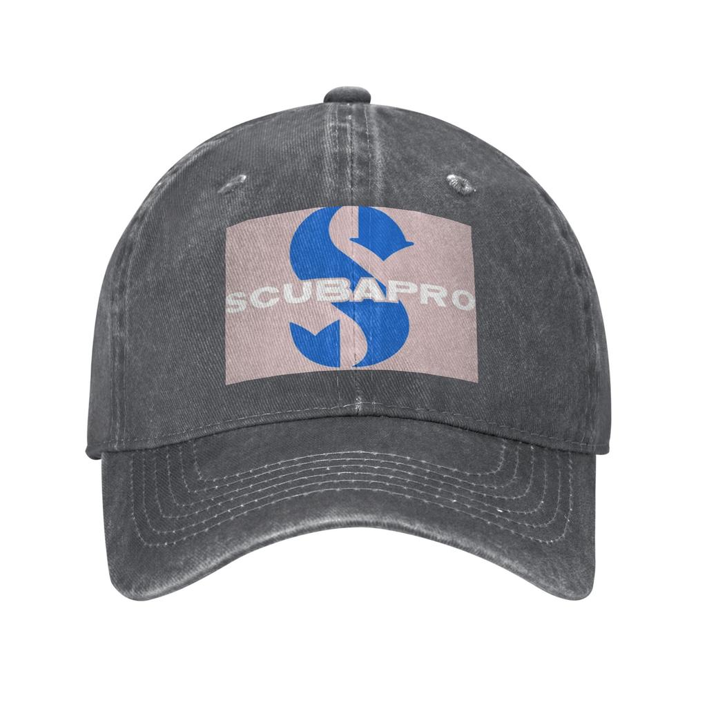 Scubapros Tauchlogo Baseballkappen Mode Gewaschene Jeanshüte Outdoor Verstellbare Kappe Sport Baseball Cowboyhut für Unisex