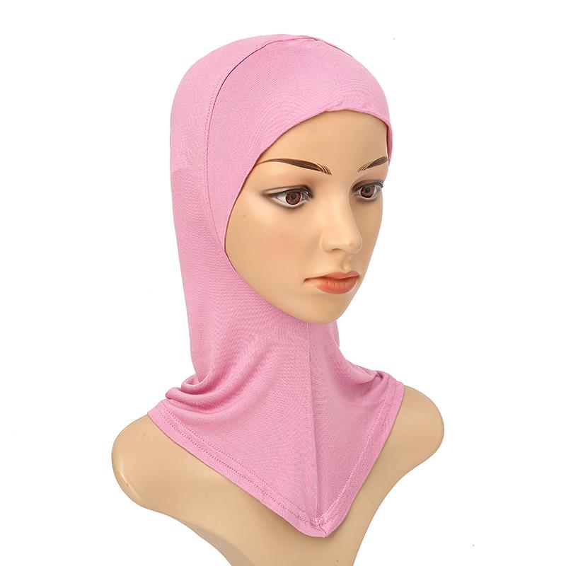 Muslim Full Coverage Undercap Women Cotton Jersey Hijab Elastic Bonnet Plain Underscarf Fashion Inner Headband Turban