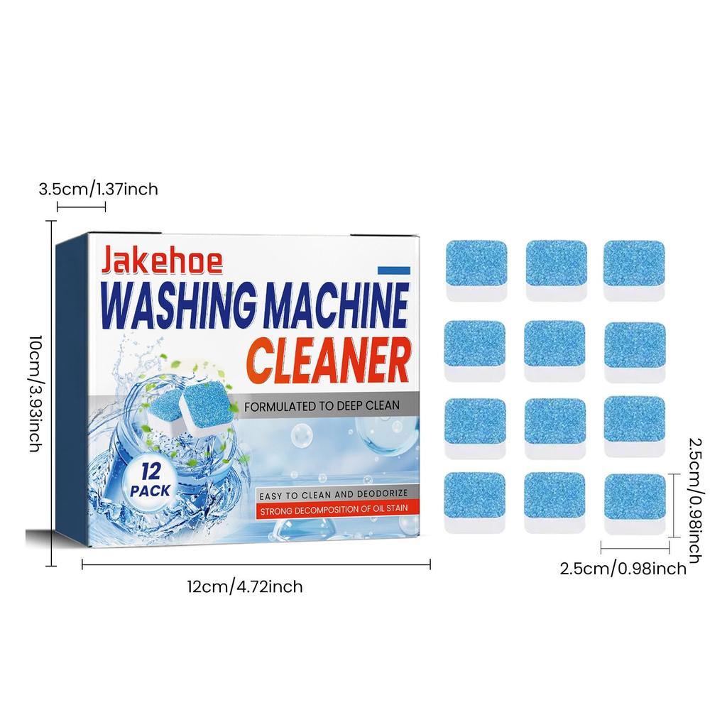 New Washing Machine Cleaning Tablets Box Of 12pcs Deep Cleaning And Odor Removing Tablets For Washer Laundry Supplies