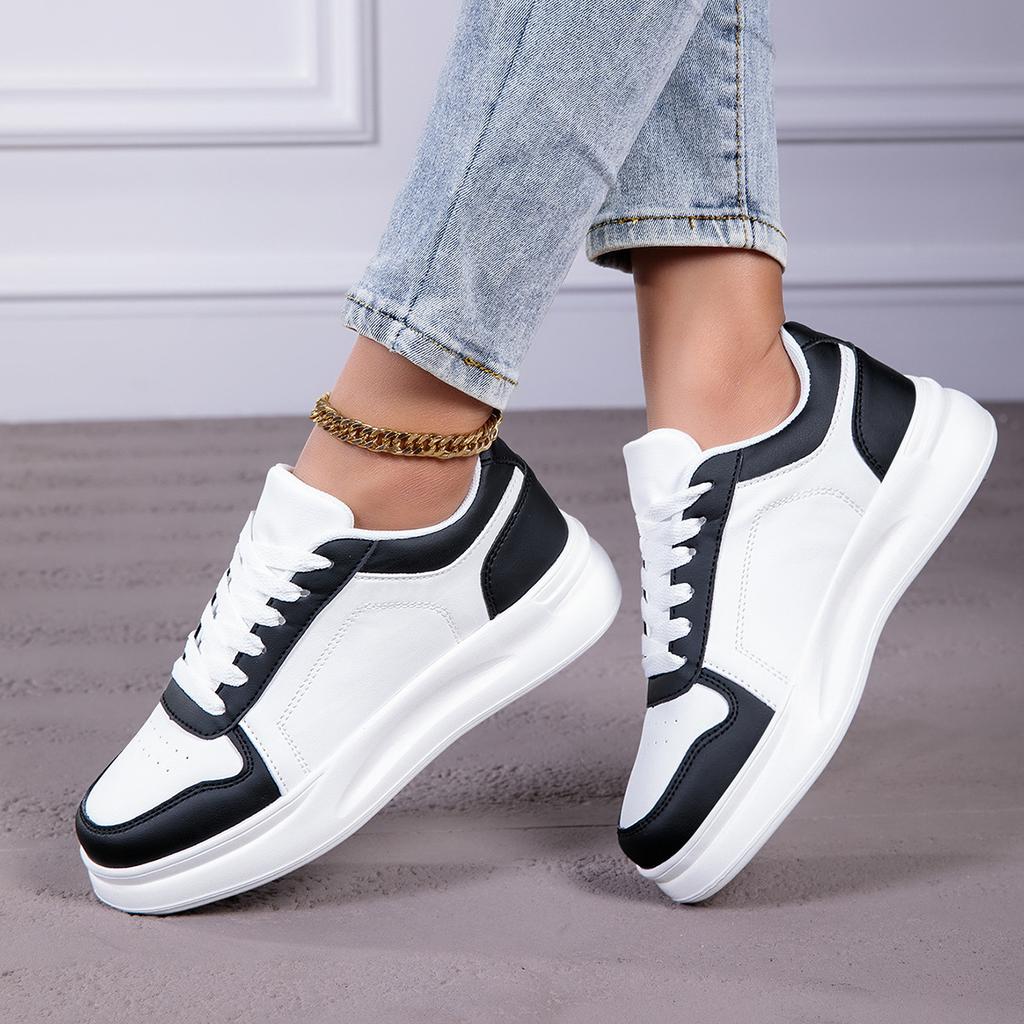 Large size spring autumn leather surface new casual sports shoes youth casual board shoes