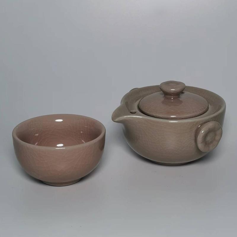 Cestovní čajový set v různých stylech, vysoké kvality, krásný a elegantní Gaiwan, čajová konvička a šálky, porcelánový čajový set, 1 čajová konvička, 1 čajový šálek