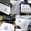 Tuqiang 10 Pcs Reflective Stickers Decoration Car Sticker Accessory Car Suitcase 3D Stickers(Cats, Paws)