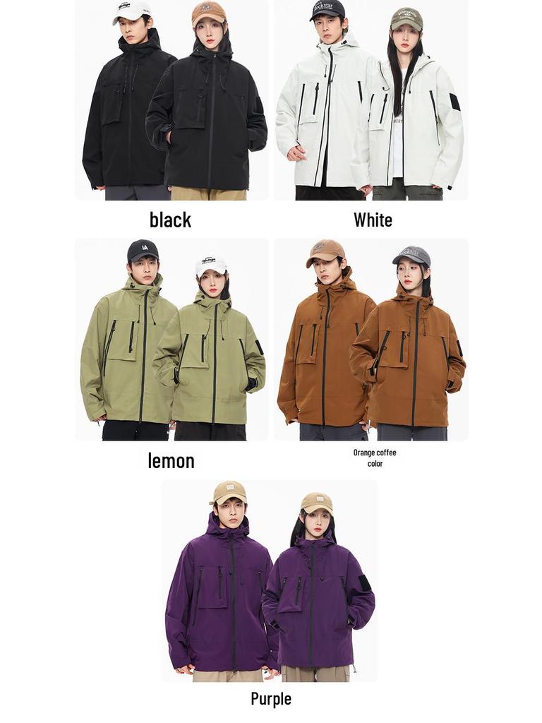 2024 Korean Style Windbreaker Jacket for Men & Women - Casual Outdoor Spring/Autumn Sportswear