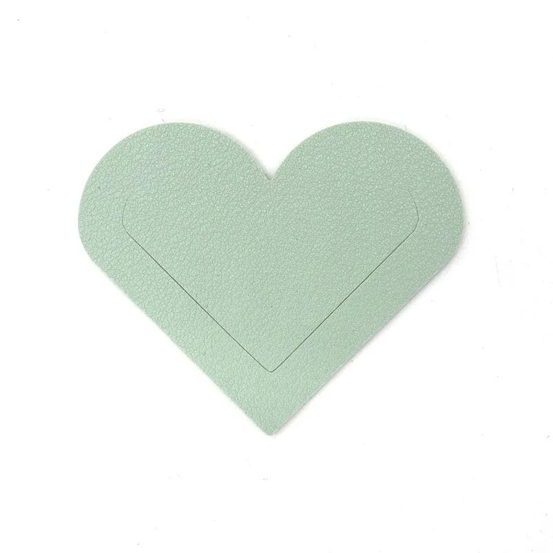 Heart Shaped PU Leather Bookmark Colorful Double Sided Tablet Gift for Book Lovers Readers and Diary Lovers