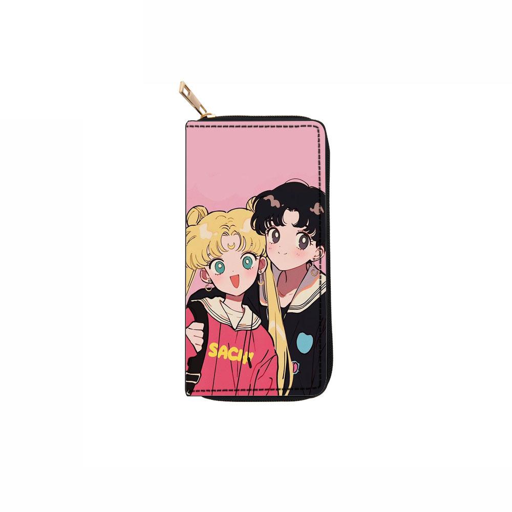 Cartoon Long Zipper Wallet Wallet Clutch Sailor Moon