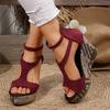 Fashion 2025 Brand Ladies Shoes Peep Toe Women's Sandals Fashion Zip Summer Plus Size Casual Comfortable Best Seller Wedge Sandals