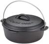 Captain Stag (CAPTAIN STAG) UG-3045 Cast Iron Dutch Oven, 20cm, No Seasoning Required, Perfect for Camping and Barbecuing