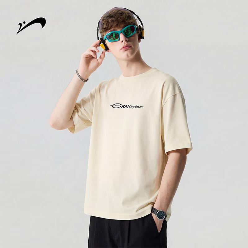 Guirenniao Men s Casual Pure Cotton Short Sleeve T-Shirt L