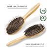 BOOMSLIFE Soft Boar Bristle Hair Brush Professional Women Bamboo HairBrush Massage Bamboo Comb for Hair Beauty Care Salon Tools