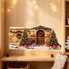 Snow Scene Sticker Christmas House Wall Sticker, Removable Self-Adhesive Decoration Decal Decal, PVC Waterproof Decorative for Holiday Window Stickers
