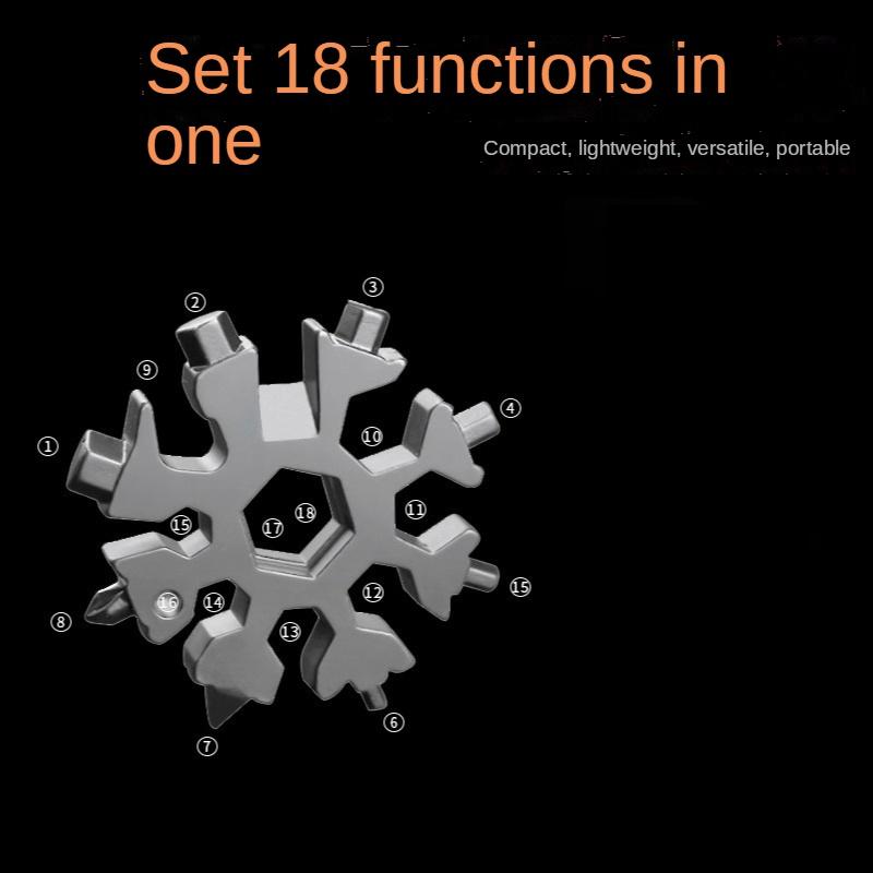 Multifunctional Snowflake Wrench EDC Socket Wrench Hexagonal Octagonal Combination Wrench Portable Tool Stainless Steel Wrench LM