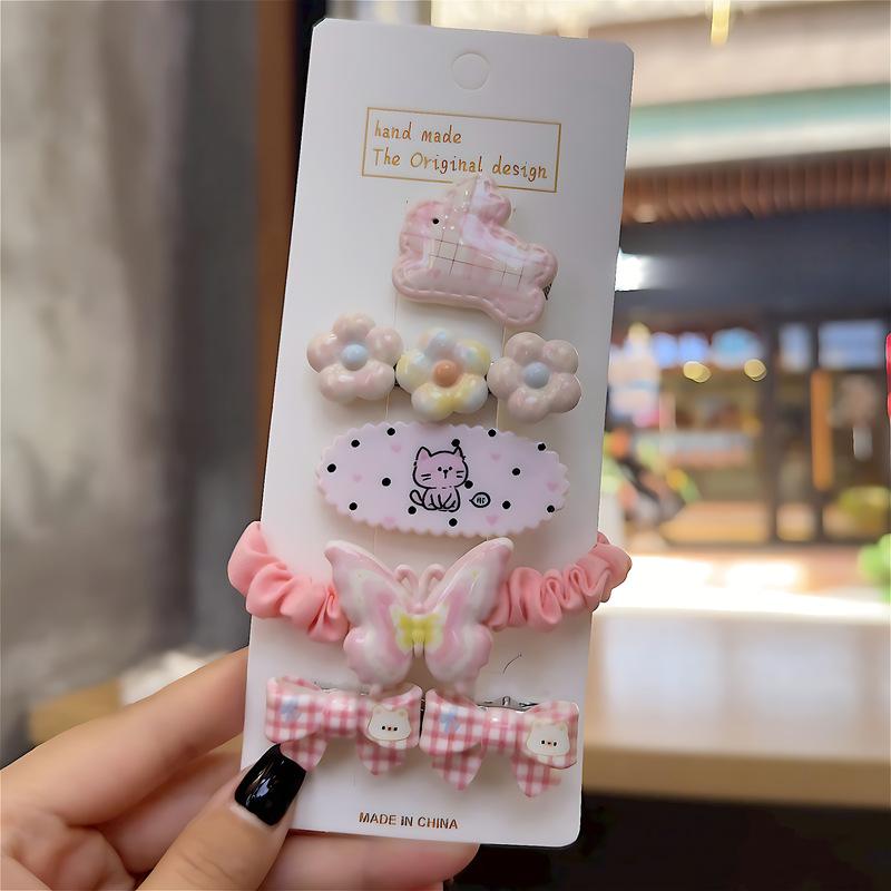 Children'S Hairpin Bag Cloth, Duck Bill Clip Cloth, Bow Root, Princess Hairpin, Cute Little Flower Girl Hair Accessories