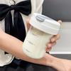 300ml Leakproof Straw Cup Transparent Portable Reusable Coffee Milk Cup Water Bottle for Office Home Travel