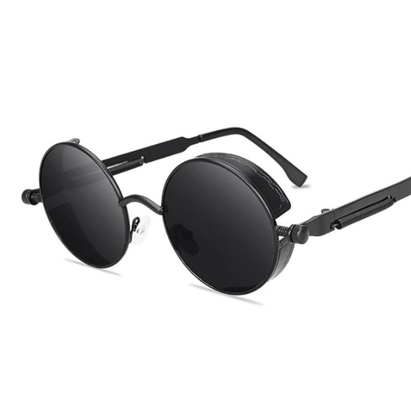 Classic Vintage Steampunk Sunglasses Man Woman Brand Designer Round Punk Sun Glasses Male Female Retro Fashion Oculos De Sol