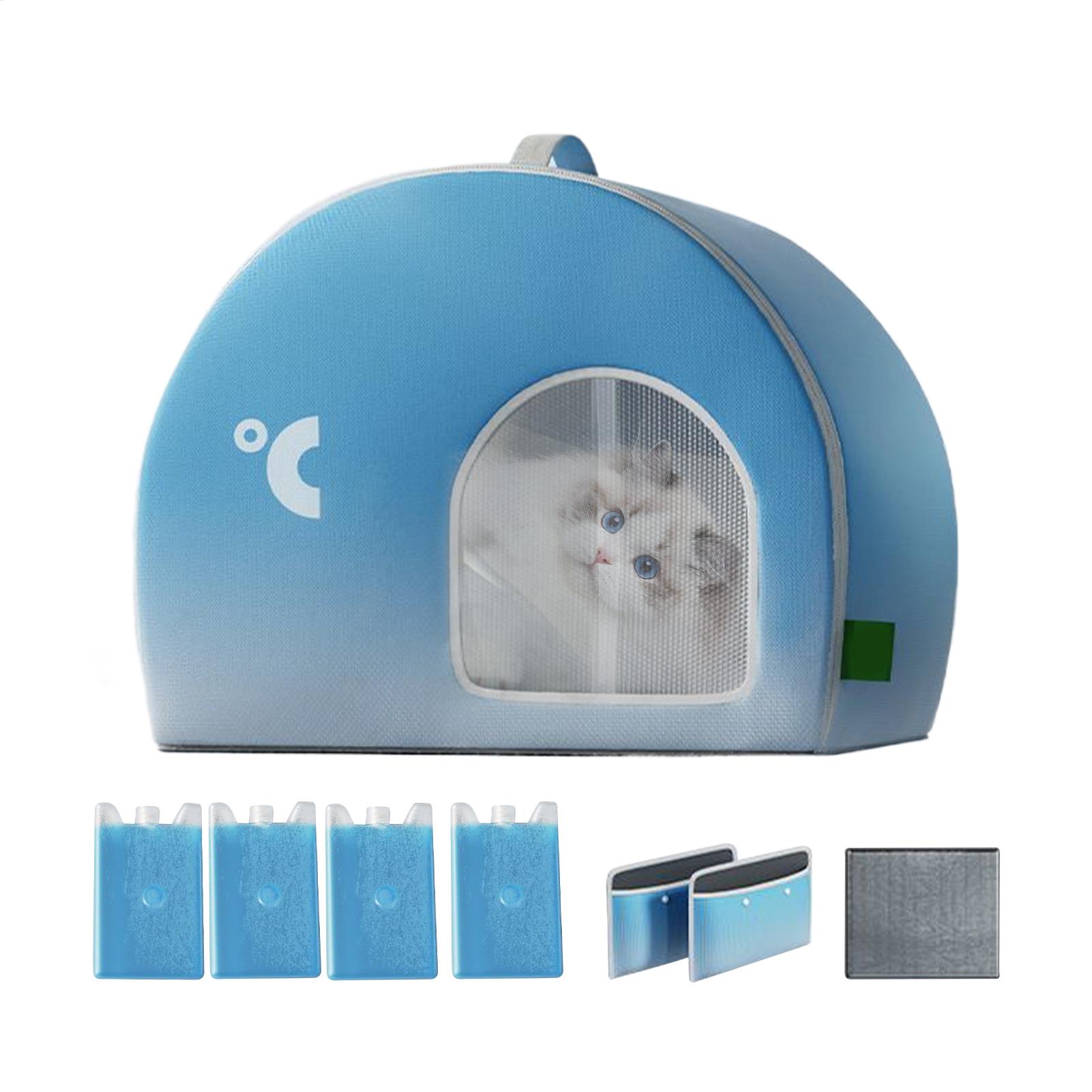 Pet Cooling House Cats Dogs Cooling House Shelter Long Lasting Coolness Weatherproof Large Intelligent Pet Home for Living Room