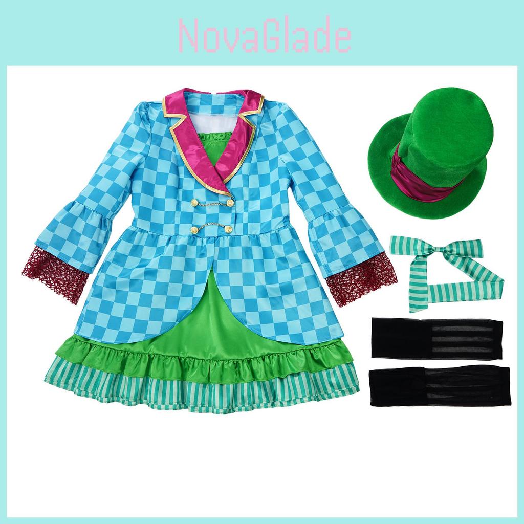 Alice In Wonderland Cosplay Dress For Anime Role Play With Polyester Fabric For Cosplayers