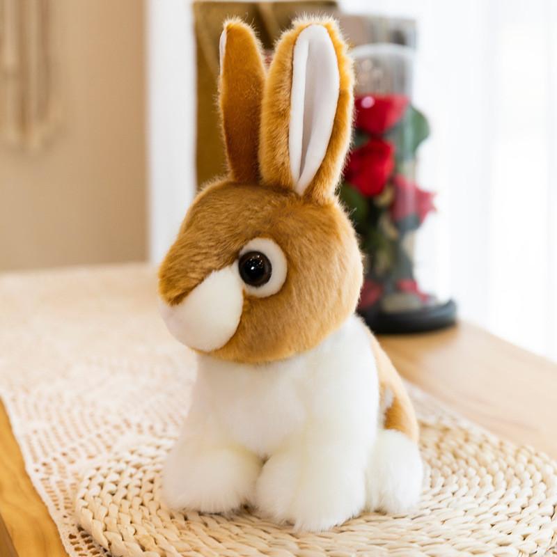 Plush Longeared Bunny Toy Ultrasoft White Rabbit Stuffed Animal For Kids