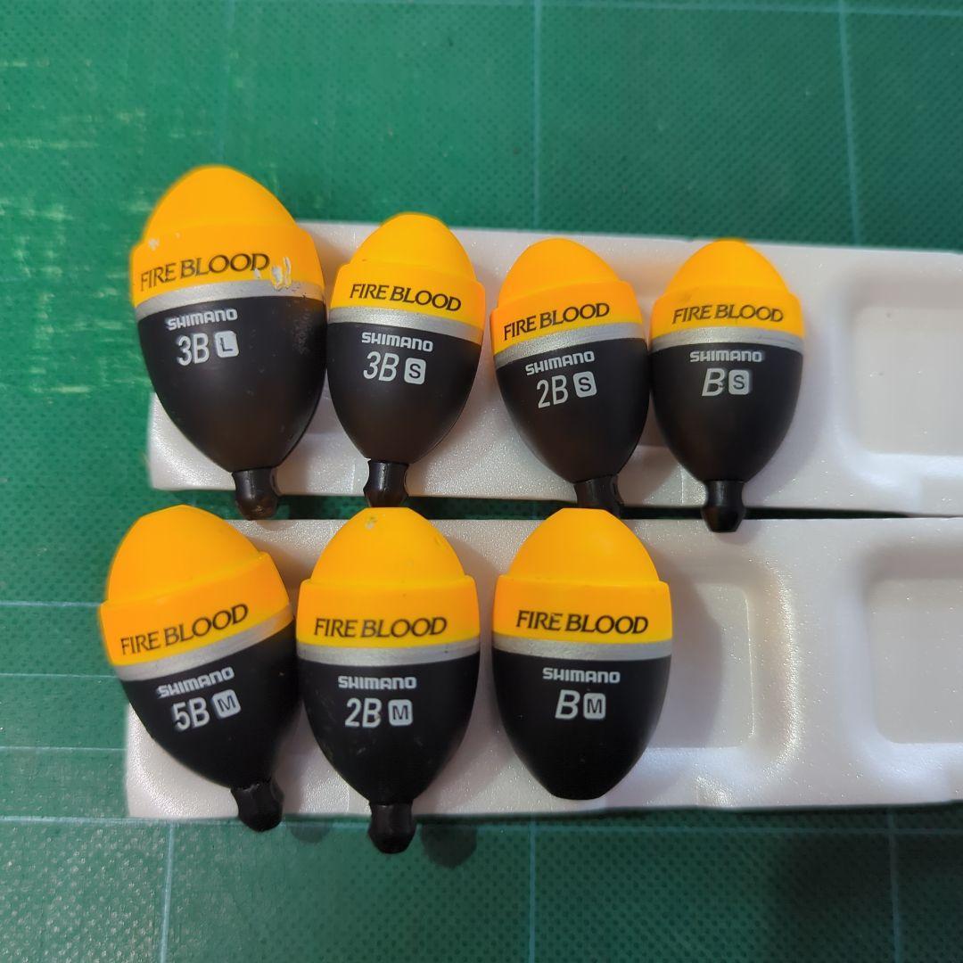 Used SHIMANO FIRE BLOOD Zero Pit Float Set of 7