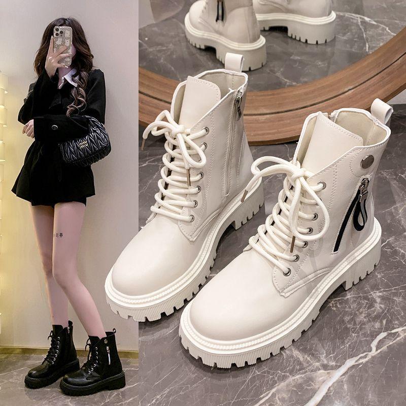 Fashion Thick-soled Martin Boots Women's Versatile Boots British Wind Locomotive Single Boots Short Boots Children 2025 Autumn and Winter New