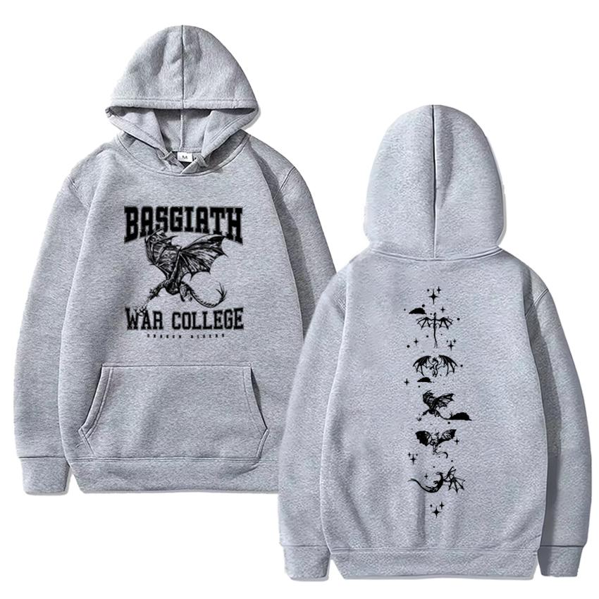 2025 New In Basgiath War College Printed Hoodies Men Women Dragon Riders Fourth Wing Harajuku Pullover Unisex Fleece Sweatshirt