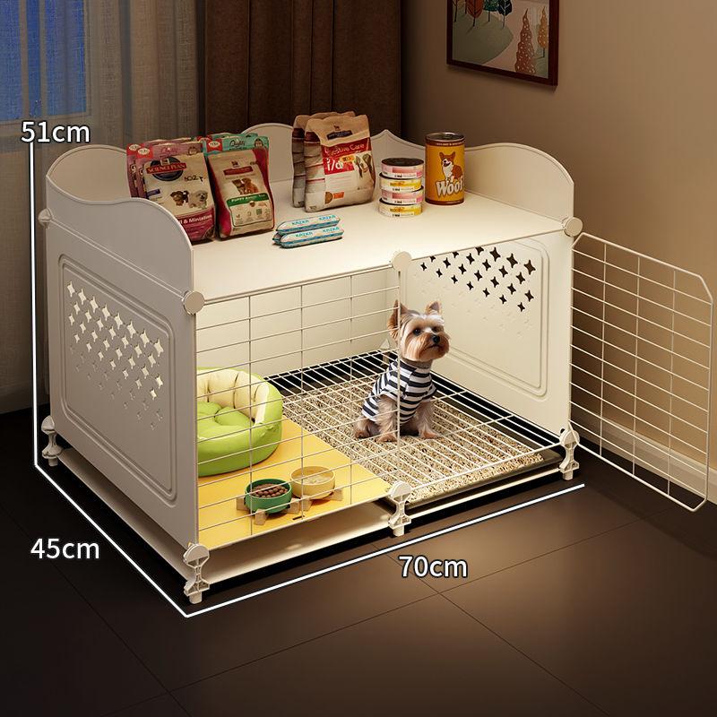 

Puppy Cage Small Dog with Iron Net Toilet Separation Area Kennel Pet Products Supplies Accessories Indoor Isolation Cage Mats