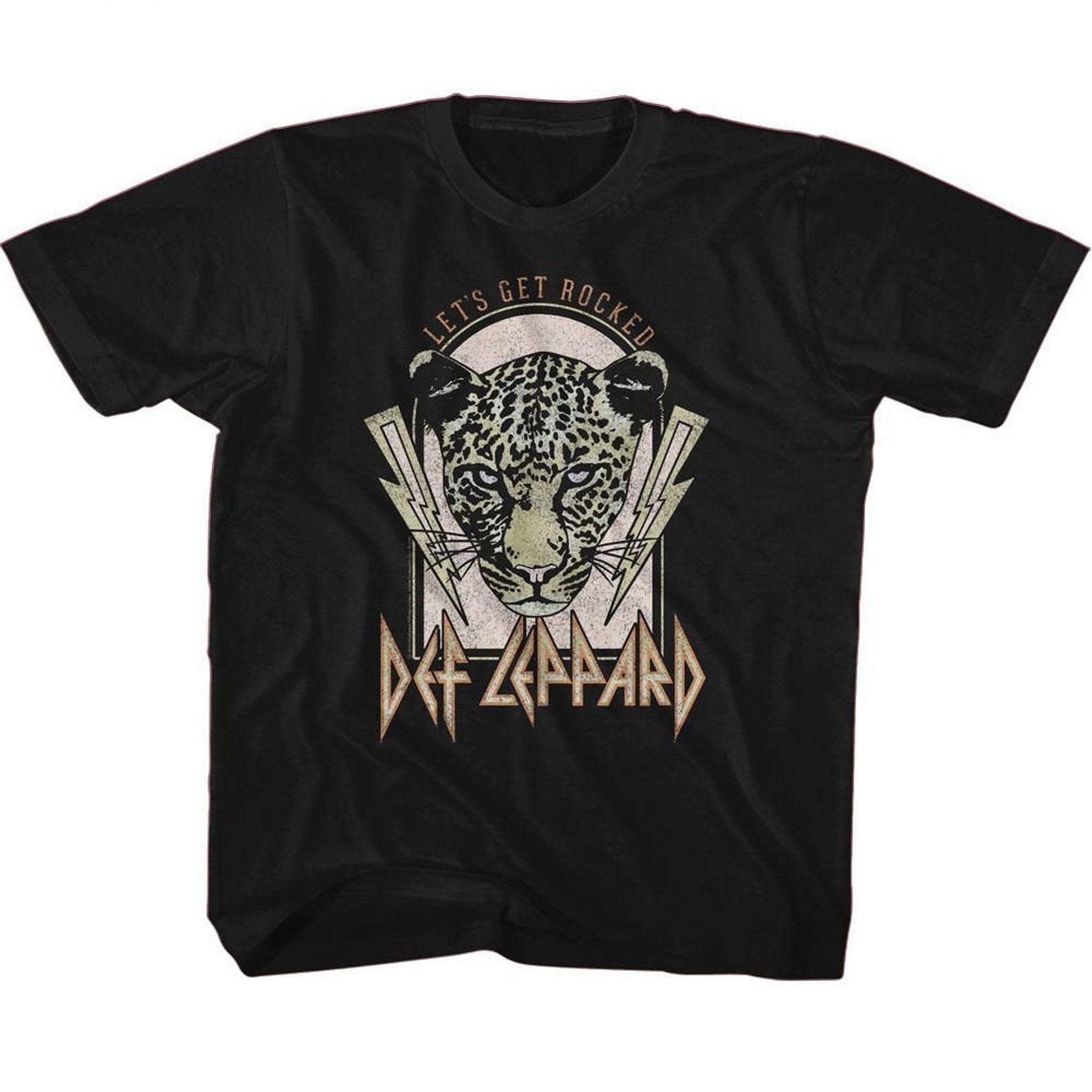Def Leppard Lightning Bolts Let s Get Rocked Black Toddler T-Shirt L