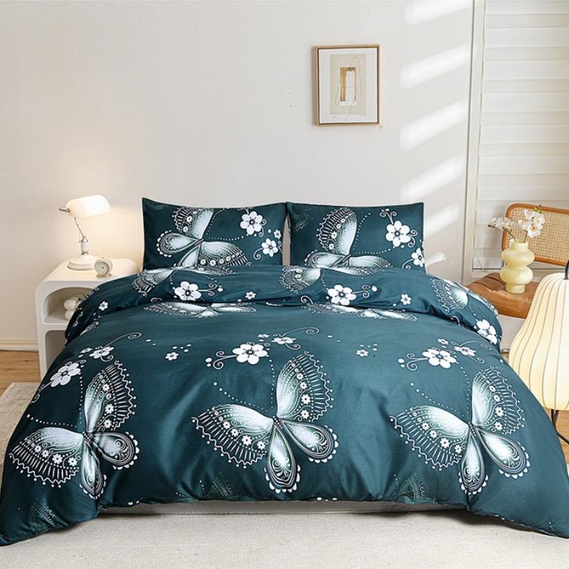 

Comforter 3Pcs Soft Microfiber Butterfly Heart Flower Quilt Comforter + Breathable 220*240 Drop Shipping Comforter (quilt)-EU Single(135*200cm)3pcs