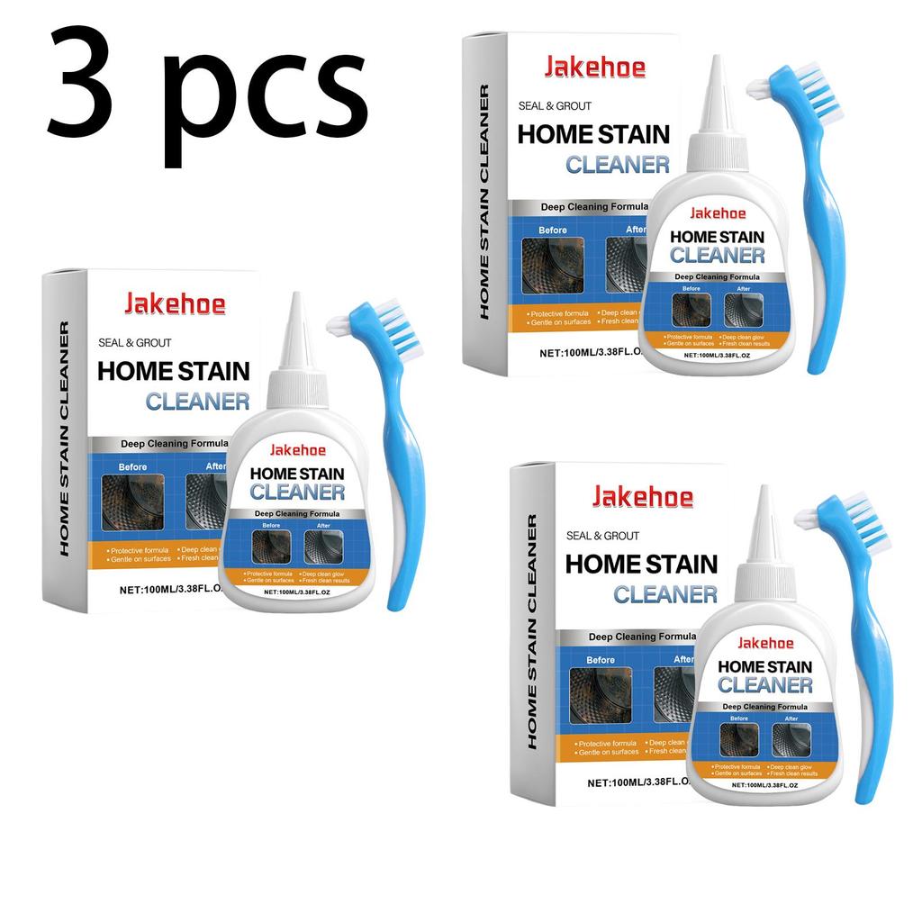 Jakehoe Haushaltsfleckenentfernungsgel, Küchen- und Badreiniger, Professionelles Starkes Fleckenentfernungsgel mit Bürste 1 Set